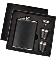 Ensemble de flacons à vin de voyage en métal de haute qualité, 8 oz, en acier inoxydable, coffret cadeau pour whisky, vin, alcool