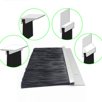 Bande de brosse en nylon industriel écologique personnalisé profil en aluminium bande brosse pour nuage armoire rack poils industriels