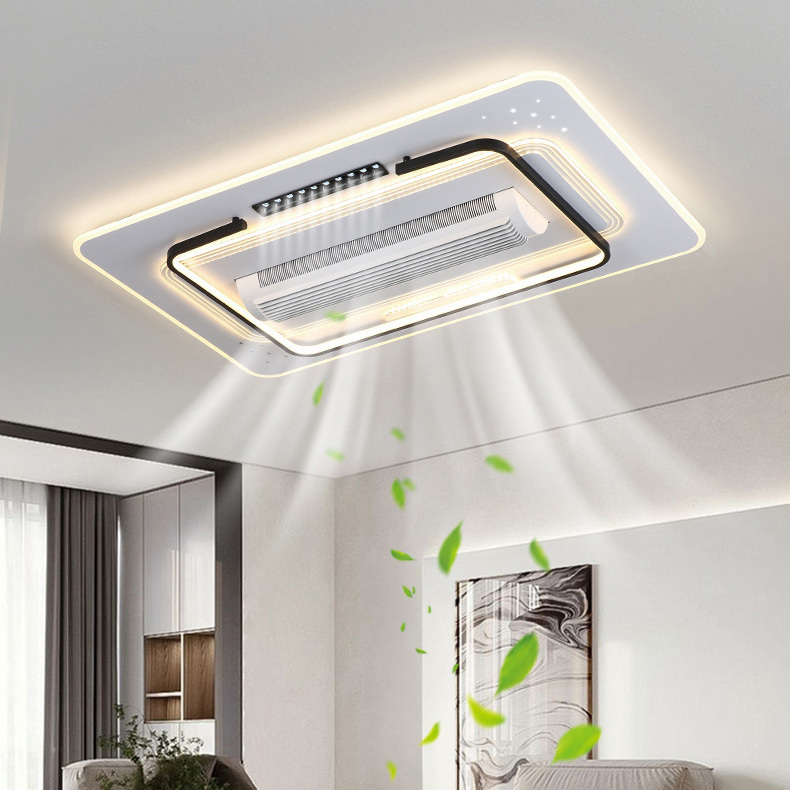 Modern Full Spectrum Bladeless Fan Ceiling Light Dimmable Living Room Lamp Ceiling Lamp Bedroom