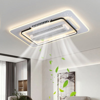 Ventilateur de plafond moderne sans pales à spectre complet, lampe de plafond à intensité variable pour salon et chambre