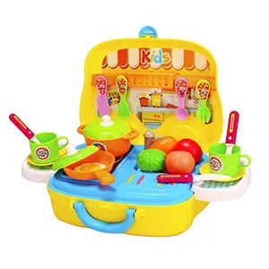 Juego de cocina divertido para niños, juego de utensilios de cocina, Maleta, juego de simulación