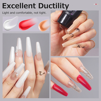 Distributeur d'ongles R S 30g Gel d'extension d'ongles 144 couleurs lampe UV Poly vernis à ongles Disco Gel Extension Gel de peinture