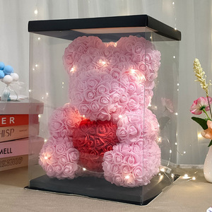 40cm Fabrik Großhandel Wunderschön verpackter Rosen bär Künstlicher Rosen bär Premium Rosen bär - Product Image 1