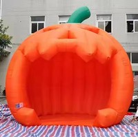 Tente gonflable de publicité de dessin animé portatif géant imperméable de 5m conçue sur mesure pour l'extérieur grands gonflables à la citrouille
