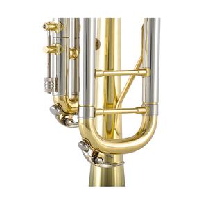 Instrumento de viento de <span class=keywords><strong>trompeta</strong></span> plana Bb de cuerpo de latón de tres colores, varilla de soporte doble - Product Image 3