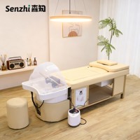 Luxe Thai Tête Spa Lavage Chaise De Cheveux Salon Électrique Pédicure Massage Shampooing Tables Lit avec Circulation D'eau Vapeur