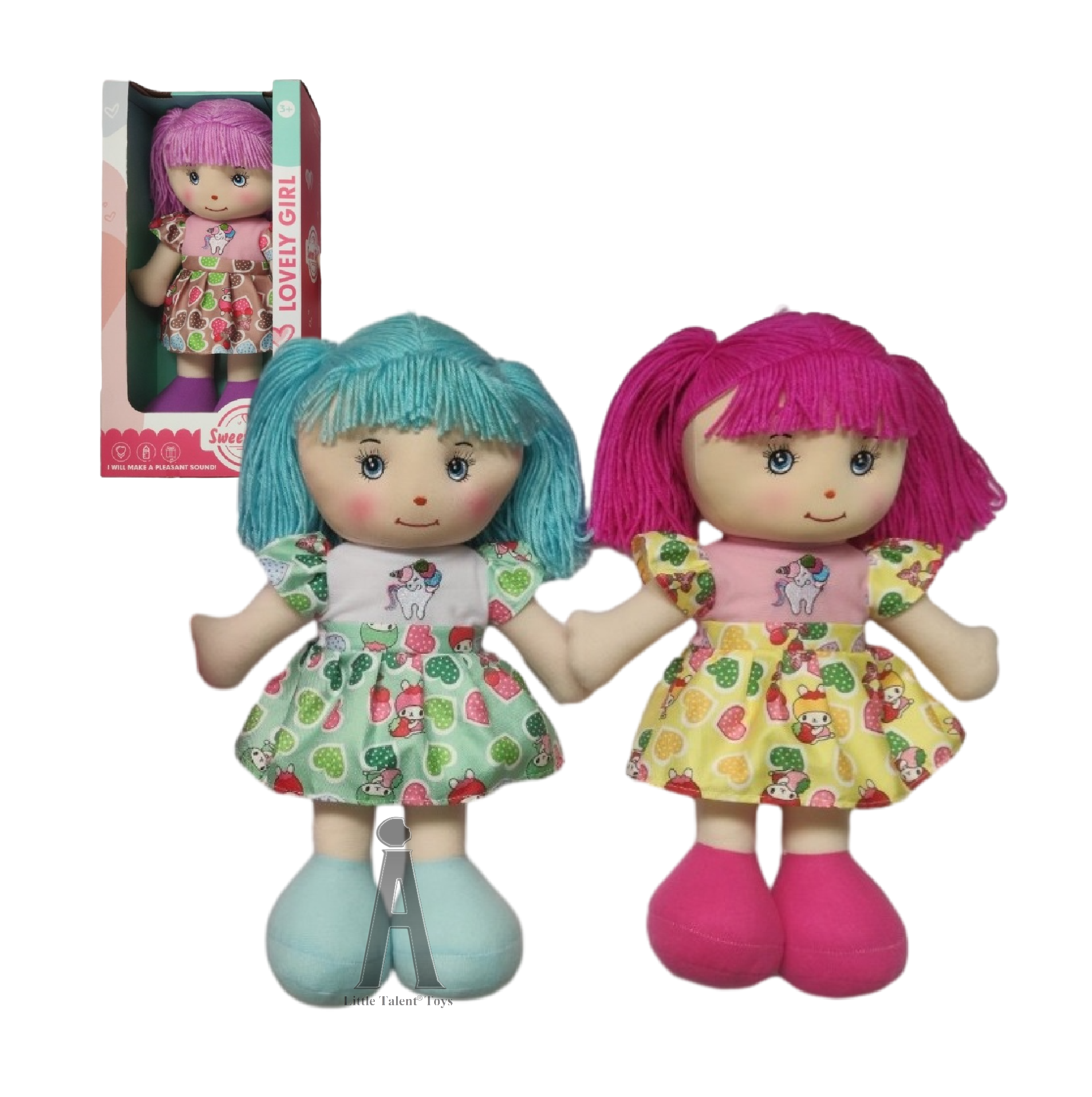 Muñeca De Trapo Con Sombrero, Bufanda Y Zapatos – Suave Muñeca De Algodón De 28 Cm Para Bebés Y Niños Pequeños, Regalo Ideal Para Navidad
