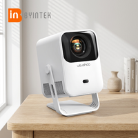 Projecteur LED BYINTEK A15 à prix abordable, 1280*720 LCD 4K, mini projecteur portable pour la maison, prise en charge USB, avec base réglable