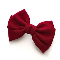 Pinces à cheveux automatiques de mode princesse pour femmes, vente en gros, nœuds en lin couleur unie, accessoires pour cheveux floraux et papillons pour les fêtes