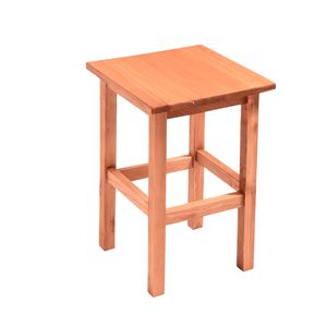 Sgabello in Legno di Noce Massiccio 45 CM Regolabile ed Estendibile, Pouf Impilabile per Uso Interno ed Esterno, Seduta per Ingresso, Camera da Letto, Magazzino - Product Image 1