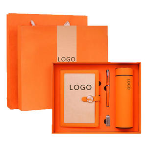 Promo vente en gros de coffret cadeau pour carnet de notes A5 en papier personnalisable en soie avec stylo, tasse thermique et USB - Product Image 1