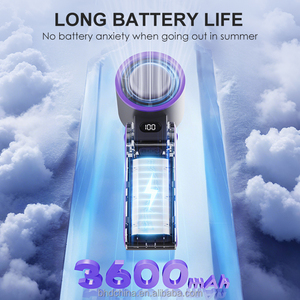 Ventilateur portatif multifonctionnel léger de 3600 mAh, alimenté par USB, pliable, pour les voyages, le camping, le bureau, le refroidissement en extérieur - Product Image 2