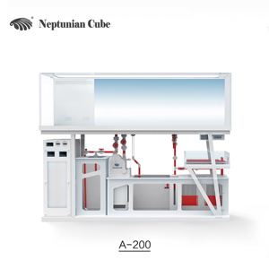 Seri Neptune Cube High-End Modern ultra-tipis air laut meluap tangki ikan 220V Filter bawah persegi panjang kaca Ultra putih - Product Image 2