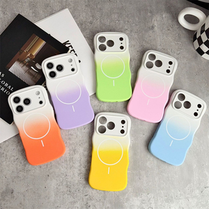 เคสซิลิโคนเหลวไล่เฉดสีสัมผัสนุ่มกันกระแทกสำหรับ iPhone 16 17 18Pro Max รองรับการชาร์จไร้สาย ขอบแม่เหล็ก - Product Image 1