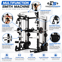 Station d'entraînement fitness tout-en-un avec poulie à câble, rack à squats, machine à tractions et dips pour la maison