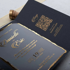 Nhà máy cao cấp tùy chỉnh letterpress giấy nghệ thuật Thiệp mời in ấn, kết cấu handmade giấy in ấn - Product Image 4