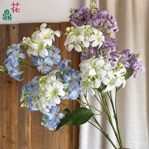 Flores Artificiales de Hortensia Silvestre, 5 Cabezas, Decoraciones de Seda para Bodas, para Pasillos, Hoteles, Restaurantes, Ramos - Product Image 3
