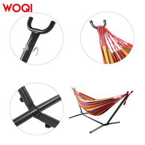 Hamac suspendu portable Woqi Outdoor Rainbow, simple ou double, pour le camping, avec support, en polyester, capacité 250 lb - Product Image 1