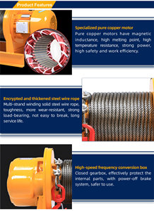 Derek Derek Stroke tunggal tugas berat 1-5 ton 380V struktur baja berbasis kabel digunakan di jembatan dan aplikasi derek Gantry - Product Image 2