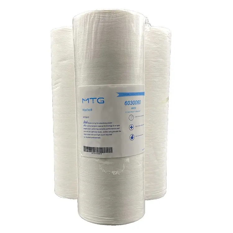 Customized gsm PP wood pulp spunlace non woven JUMBO ROLL fabric,industry wipe roll,