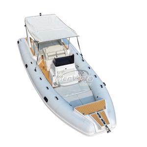 Bateau pneumatique de luxe <span class=keywords><strong>Patrol</strong></span> CE 28 pieds 860 avec coque en fibre de verre, plancher en EVA, Orca Hypalon, pour loisirs familiaux, blanc, avec T-TOP - Product Image 3
