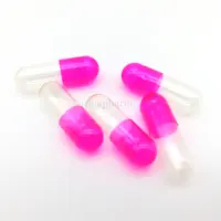 Cápsulas vazias de gelatina transparente rosa do fornecedor do ouro tamanho 4