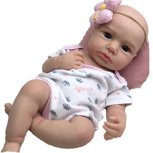 Poupée <span class=keywords><strong>Reborn</strong></span> Fille de 18 pouces au toucher doux et anatomiquement correcte, avec détails faciaux réalistes, peau 3D peinte à la main, compagnon câlin, cadeau pour enfants - Product Image 1