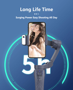 Estabilizador de <span class=keywords><strong>Gimbal</strong></span> Profesional Plegable F12 de 3 Ejes <span class=keywords><strong>para</strong></span> Teléfono Móvil con Seguimiento Facial y de Objetos, Venta al Por Mayor - Product Image 3