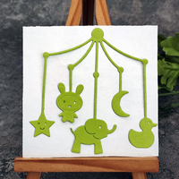 AAGU New Metal Cutting Dies mold Scrapbooking Craft Cutting Die Moon Animal Wind Chime Metal Craft Dies for Invitation Card