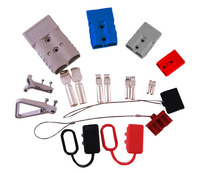 Connecteurs de prise de batterie automobile CHENF personnalisables, couleurs rouge/gris, 600V 50A-350A, bornes femelles bipolaires en laiton