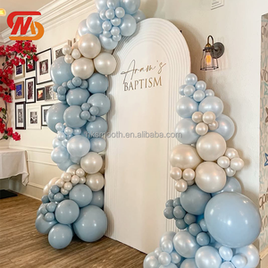 SMOOTH Decoration Supply Round White Acrylic <b>Backdrop</b> Party Arch Pvc Background for Wedding - Product Image 2