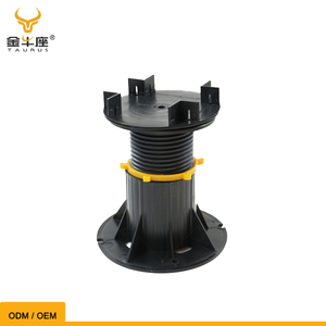 Pied de support réglable en plastique Taurus pour poutres de terrasse, dalles de terrasse composites, pavés en porcelaine, base de revêtement de sol extérieur - Product Image 1