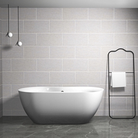 Baignoire autoportante moderne en acrylique blanc avec massage (air et bain à remous) Conception portable à usage hôtelier Longueur 1.9m/2.08m