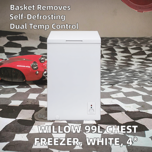 Congélateur coffre autonome 99L à dégivrage automatique, double température, panier <span class=keywords><strong>de</strong></span> rangement amovible, pour extérieur et garage - Product Image 2