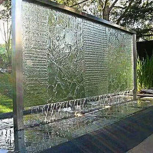 ガラスウォーターカーテンウォール屋外中庭水機能壁ガラスウォーターカーテンウォール - Product Image 4