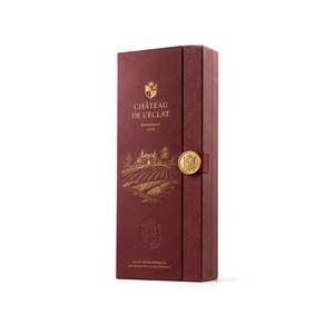 Boîte cadeau de luxe personnalisée pour vin avec fermeture magnétique, emballage rigide haut de gamme pour vin rouge et spiritueux - Product Image 3