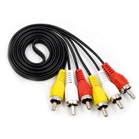 Cable rca para audio de coche, Cable AV de 1,8 M a 3 RCA para TV, Ordenador de plomo rac
