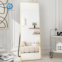 Miroir sur pied pleine longueur incassable pour la décoration intérieure, grand miroir mural pour salon, vente en gros