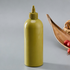 Bottiglia Boston Vuota per Alimenti da 500ml 16oz in PET per Olio d'Oliva con Etichetta Personalizzata e Tappo a Vite - Product Image 1