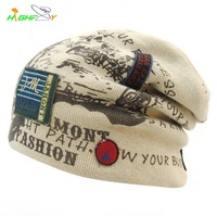 Bonnet unisexe en tricot acrylique doux avec motif de lettres de dessin animé brodé, style décontracté, idéal pour la plage