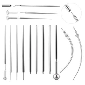 316L thép phẫu thuật đẩy Pin ren xuyên côn cong chèn Pin 14G 16G 18g xuyên kim cho cơ thể <span class=keywords><strong>piercing</strong></span> Kit - Product Image 4