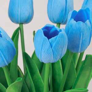 Fleurs artificielles haut de gamme en forme de tulipe, exclusivité transfrontalière, pour la maison, l'hôtel, les mariages, accessoires de photographie, sensation de toucher réaliste et forme naturelle - Product Image 3