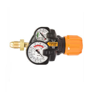 ตัวปรับแรงดันแก๊สอะเซทิลีนทองเหลืองแบบหนัก CGA510 พร้อมเกจวัด 9/16 สำหรับโพรเพนและ CO2 ในงานอุตสาหกรรม - Product Image 2