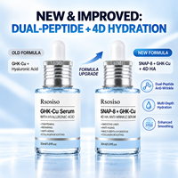 Sérum à l'acide hyaluronique 4D GHK-Cu SNAP-8 du fabricant OEM, lisse les ridules, restaure le collagène, solution anti-rides non invasive