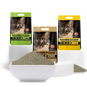 OEM Factory Natural Dust Free Premium Quick Clumping 100% Sodium Bentonite crusher Cat Litter Sand