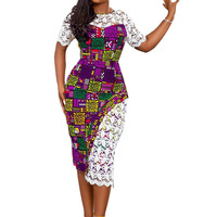 Robe de travail crayon en Crochet, tenue européenne et américaine, 1 pièce, jupe imprimée africaine, élégante, OL ryyeke, jupe pour femmes