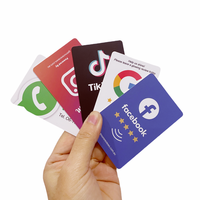 Tarjeta de revisión personalizada PVC NFC 213 Facebook/Tik Tok/Instagram Social Media App Tap Business NFC Card