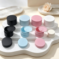 Pot à crème en PP dépoli double couche, réutilisable, coloré, vide, pour cosmétiques et lotions, avec estampage à chaud doré et sérigraphie