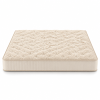 Matelas à ressorts ensachés en laine naturelle régulateur de température, taille Queen et King, luxe, hypoallergénique, respirant, enroulable, vente en gros