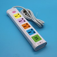 Soket Colokan Listrik Panas, Ekstensi Multi Soket Daya dengan USB